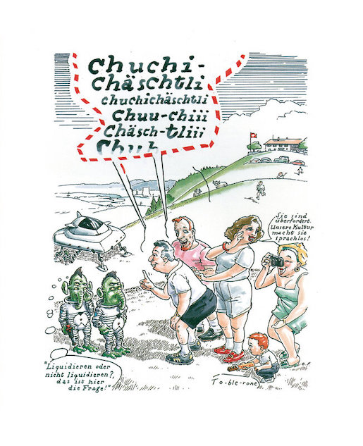 Chuchichäschtli oder die Überforderung mit der Schweizer Kultur. Copyright: © Caspar Frei, 1990